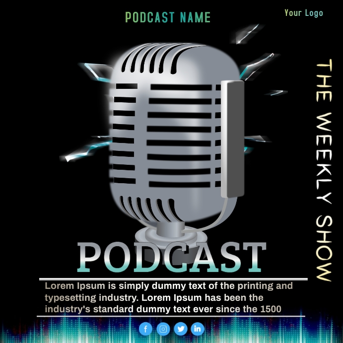 Podcast Template PosterMyWall