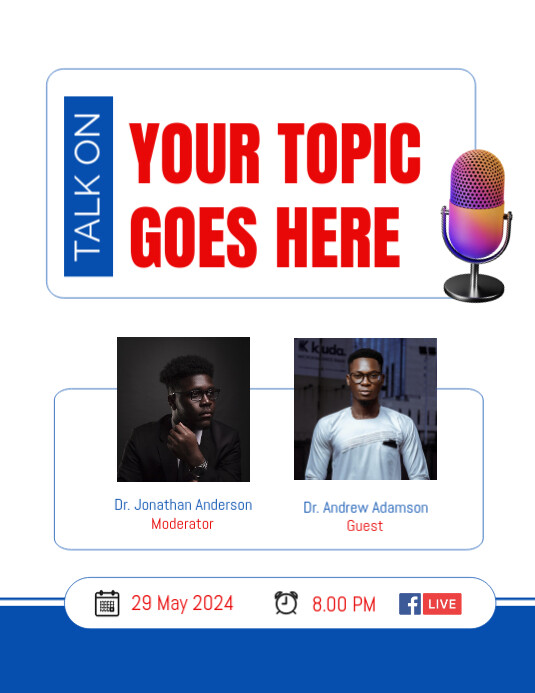 Podcast Flyer (US Letter) template