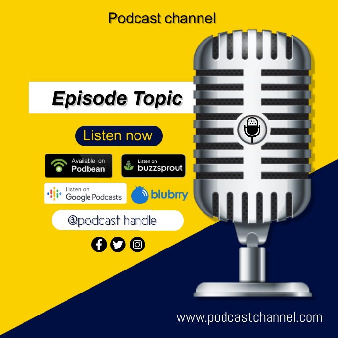 Podcast episode Template PosterMyWall