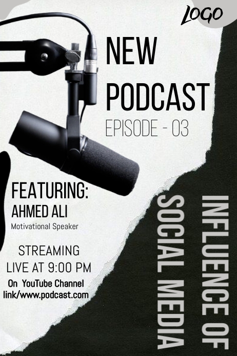 Podcast Featuring Poster Template | PosterMyWall