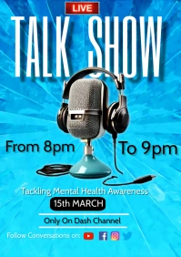 podcast flyer A3 template