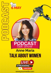 Podcast Flyer A2 template