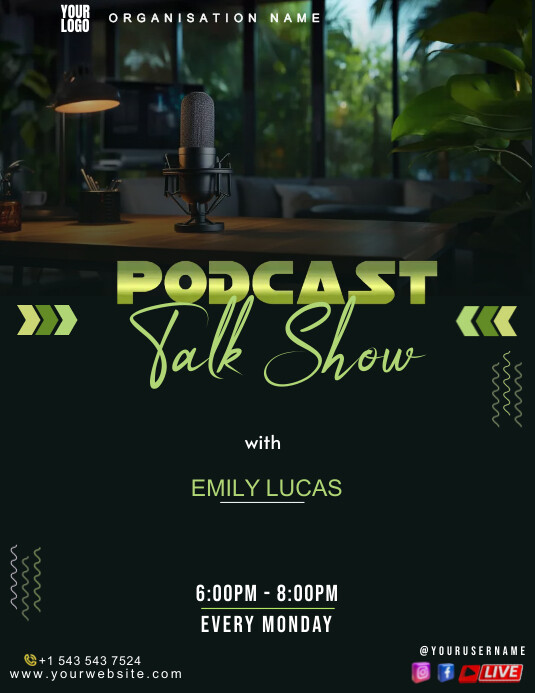 Podcast flyer Template PosterMyWall Podcast flyer Template PosterMyWall