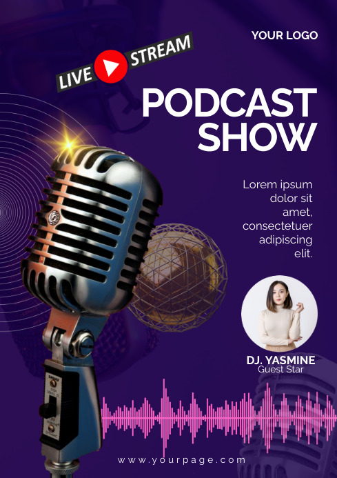 PODCAST Flyer A4 template