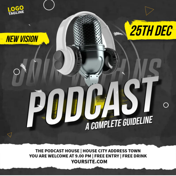 Podcast Flyer Template PosterMyWall Podcast Flyer Template PosterMyWall