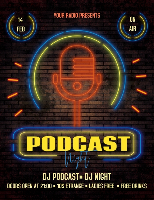 Podcast Flyer Template PosterMyWall Podcast Flyer Template PosterMyWall