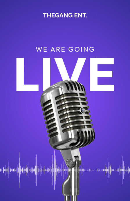 Podcast flyer Tabloid template