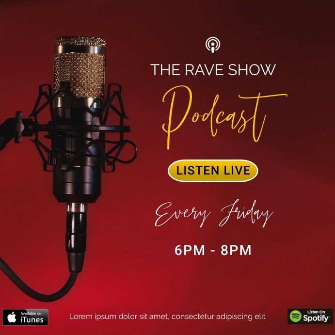 Podcast flyer template PosterMyWall