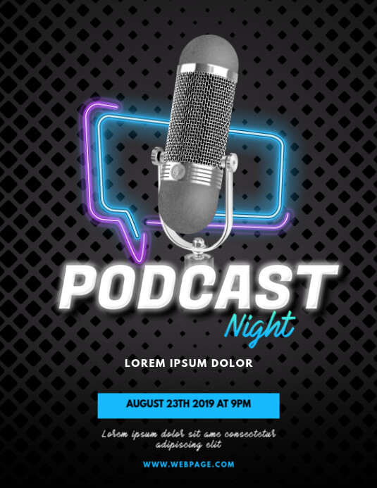 Podcast Flyer Template PosterMyWall Podcast Flyer Template PosterMyWall