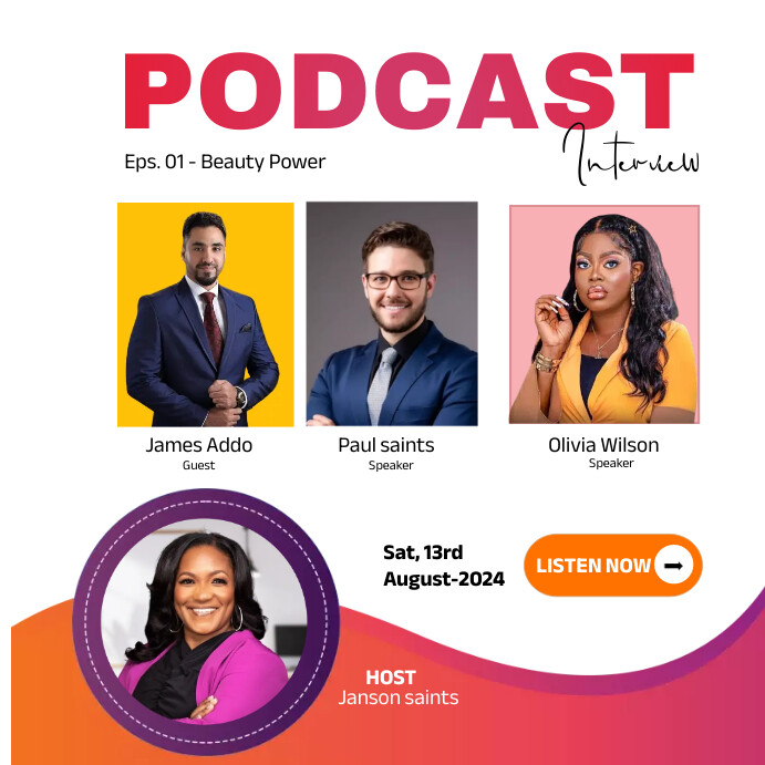 Podcast Flyer Template Instagram-opslag