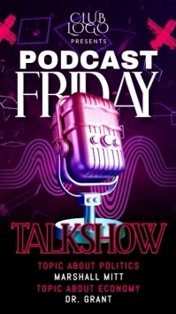 Podcast Friday Digital Display (9:16) template