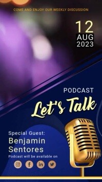 紫色 Podcast Promotion Instagram Story Template