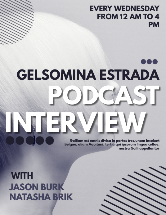 Interview Style Advertisement Sample podcast interview advertisement flyer Template | PosterMyWall