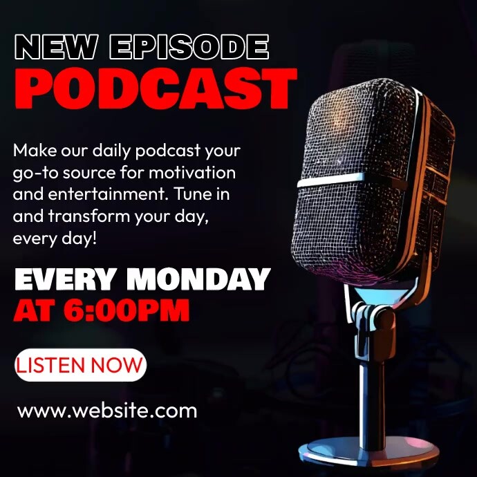 Podcast Live Ads Instagram Post template