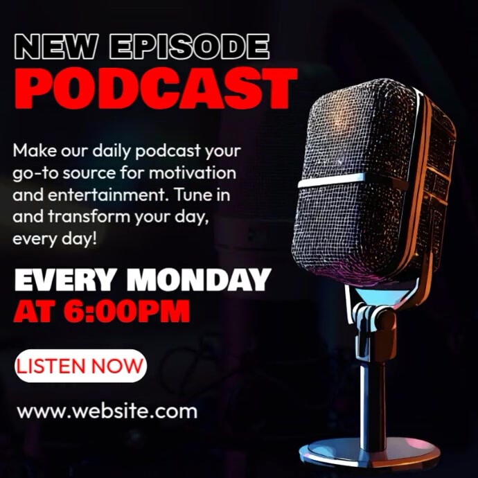 Podcast Live Ads Template | PosterMyWall