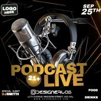 Podcast Live Instagram Post template