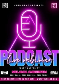 Podcast Live Webinar A4 template