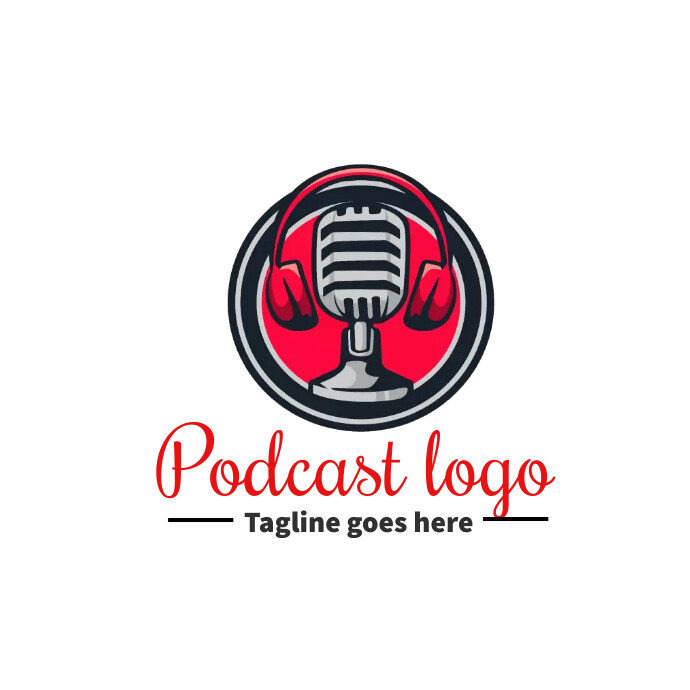 Podcast logo, podcast channel logo (2) template