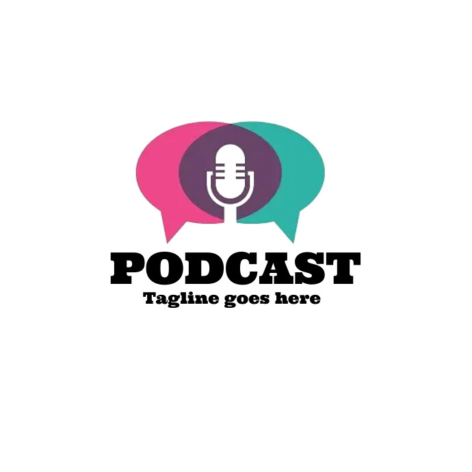 Podcast logo, podcast channel logo (17) Logotyp template