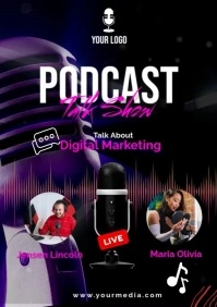 podcast poster flyer event A2 template