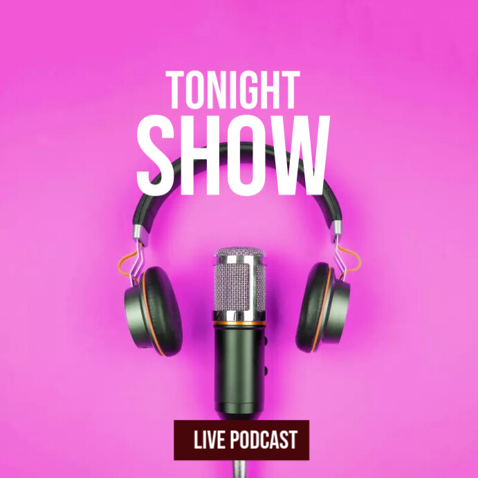 PODCAST RADIO talk show Template PosterMyWall