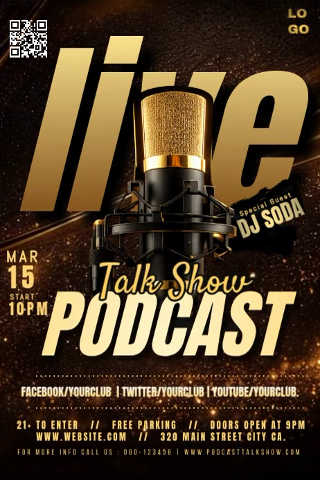 Podcast Talk Show Ads Template | PosterMyWall