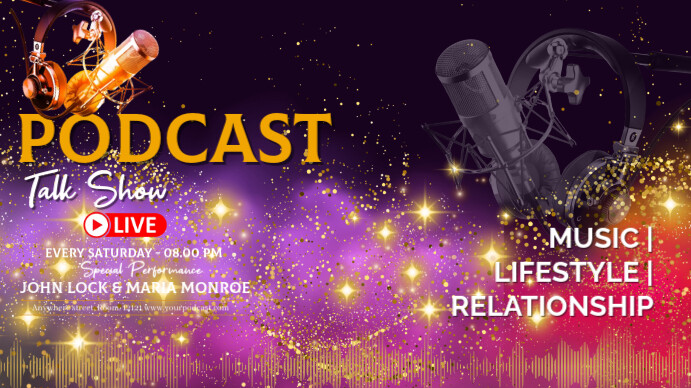 podcast talk show advertising Template | PosterMyWall