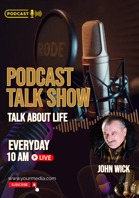 Panel Podcast podcast talk show Template | PosterMyWall