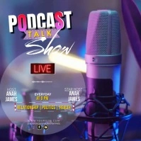 Podcast talk show Square (1:1) template