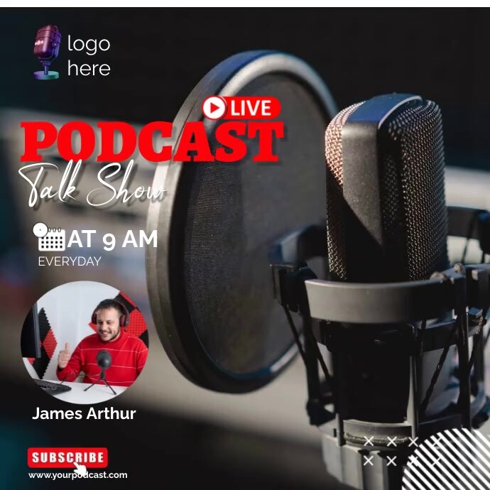 Copy of podcast talk show | PosterMyWall