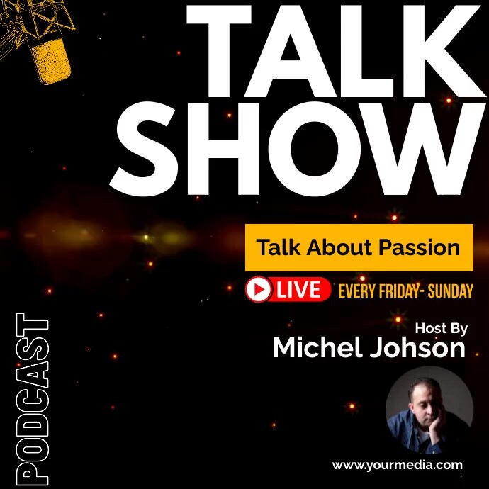 podcast talk show Instagram-opslag template