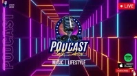 podcast talk show Цифровой дисплей (16 : 9) template