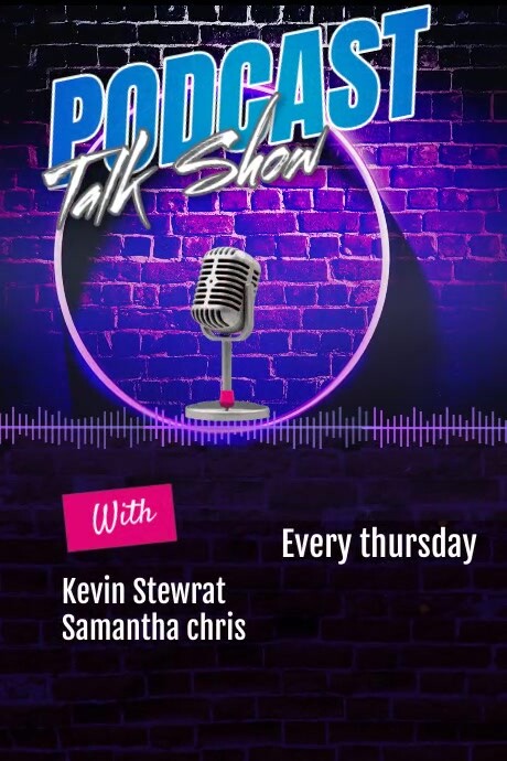 Podcast Talk show Poster template