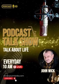 podcast talk show A4 template