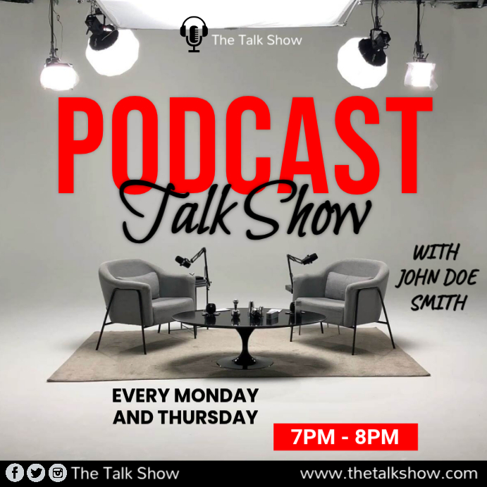 Podcast Talk Show Instagram Ad Template | PosterMyWall