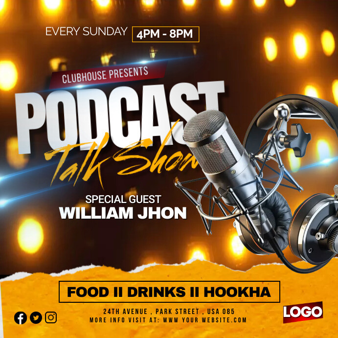 podcast talk show flyer Template | PosterMyWall