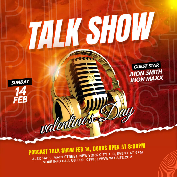 podcast talk show flyer Template | PosterMyWall