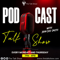 Podcast talk show flyer Instagram Post template