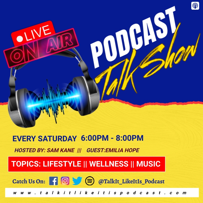 podcast talk show flyer Template | PosterMyWall