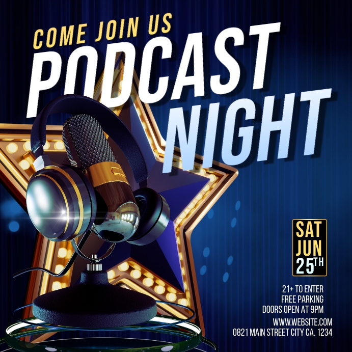 Podcast - Talk Show Flyer / Poster template