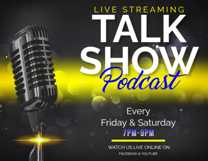 Podcast Talk Show Flyer Template | PosterMyWall