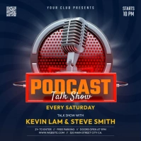 Podcast Talk Show Instagram Post Cuadrado (1:1) template