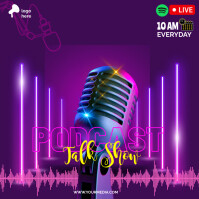 podcast talk show instagram post Template | PosterMyWall