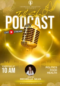 PODCAST TALK SHOW poster A2 template