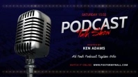 Podcast Talk show promo template Vídeo de portada de Facebook (16:9)