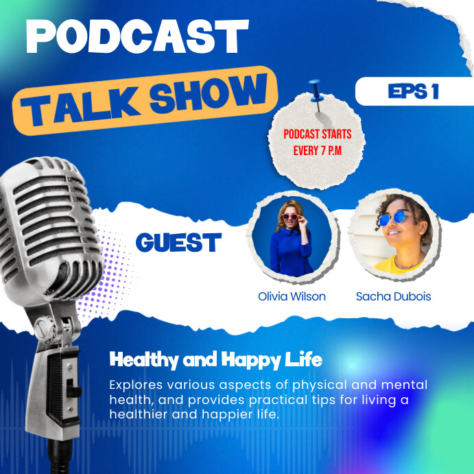 PODCAST TALKSHOW Template | PosterMyWall