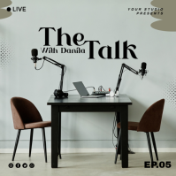 Podcast Talkshow Flyers Square (1:1) template