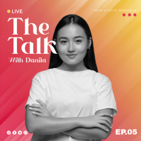Podcast Talkshow Flyers Square (1:1) template