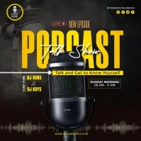 Podcast Talkshow IG Post Video Square (1:1) template