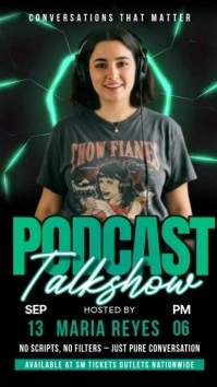 Podcast Talkshow Night Instagram Story template